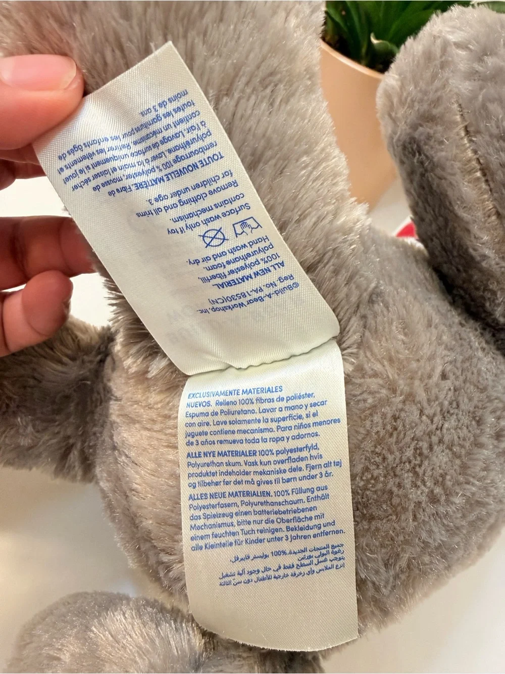 Build-A-Bear Gray and White Plush Wolf Stuffed Animal Green Eyes